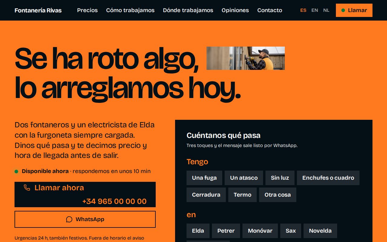 Fontanería Rivas: Fontanero y electricista