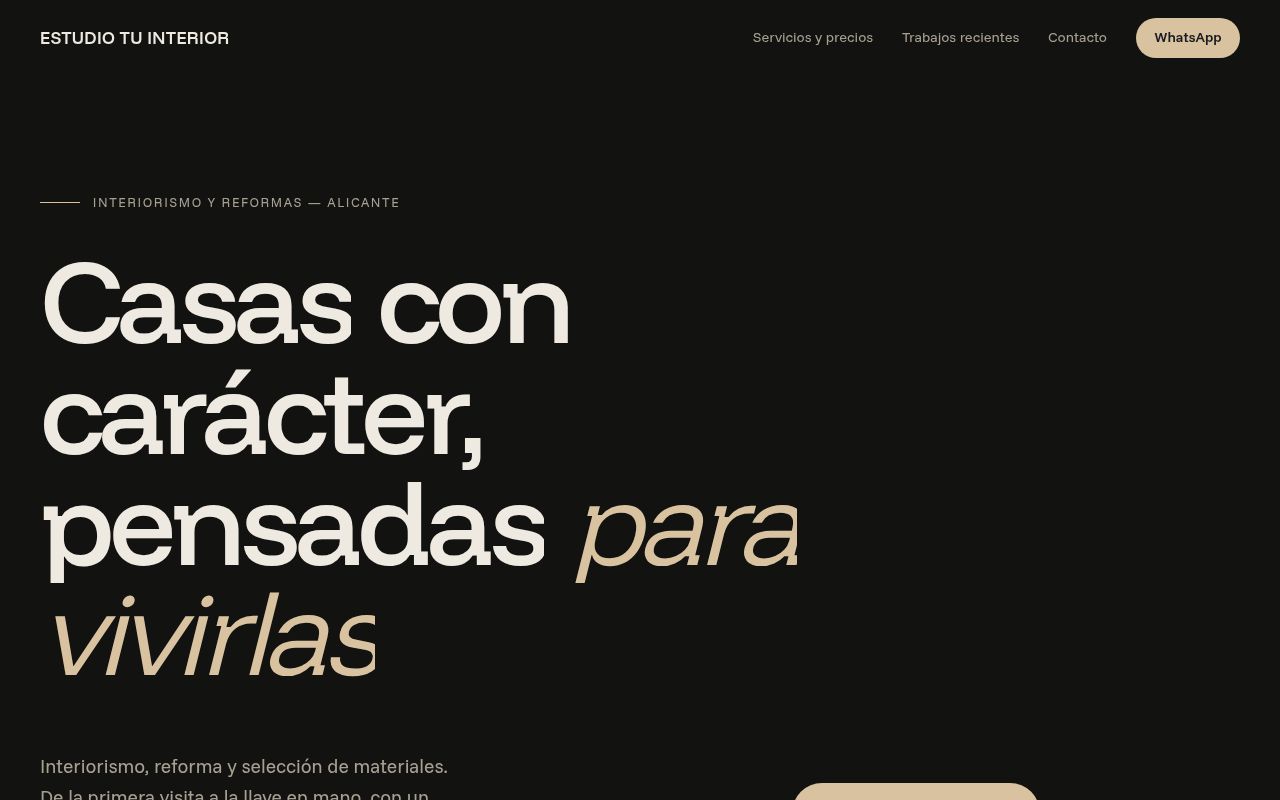 Estudio: Interiorismo